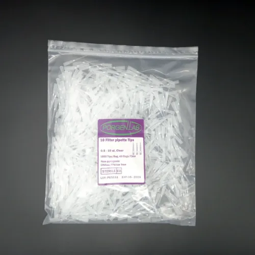 سرسمپلر کریستالی فیلتردار استریل نوکلئازفری|0.5.10μl Filtered Pipette Tip