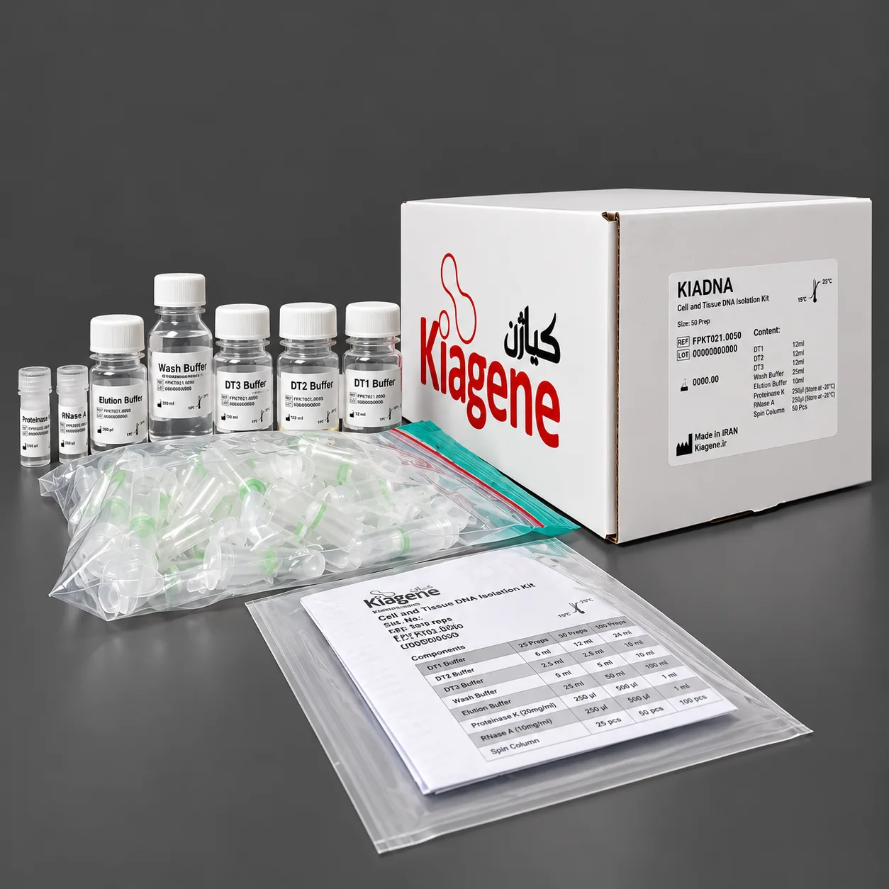 کیت استخراج DNA از سلول و بافت| Cell and Tissue DNA isolation kit