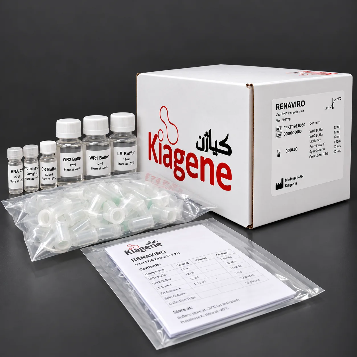 کیت استخراج آر ان ای ویروسی | (Viral RNA purification kit (RENAViro